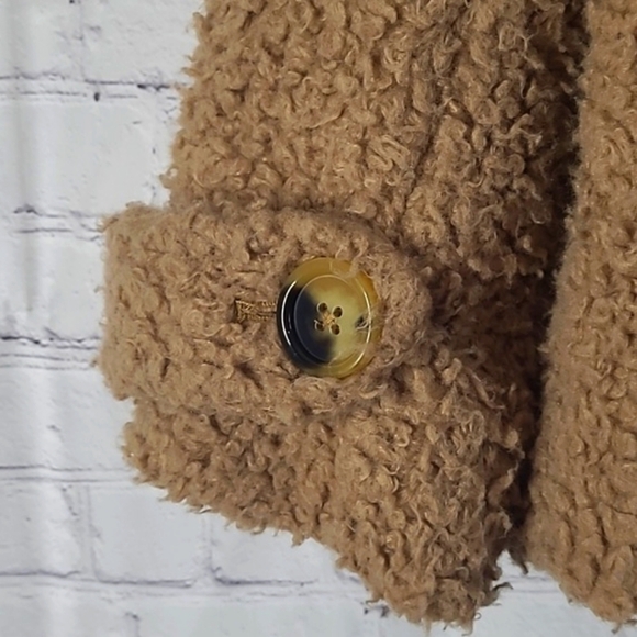 FREE PEOPLE So Soft Faux Shearling Sherpa Teddy Coat JACKET BROWN Womens Size M - Picture 12 of 17